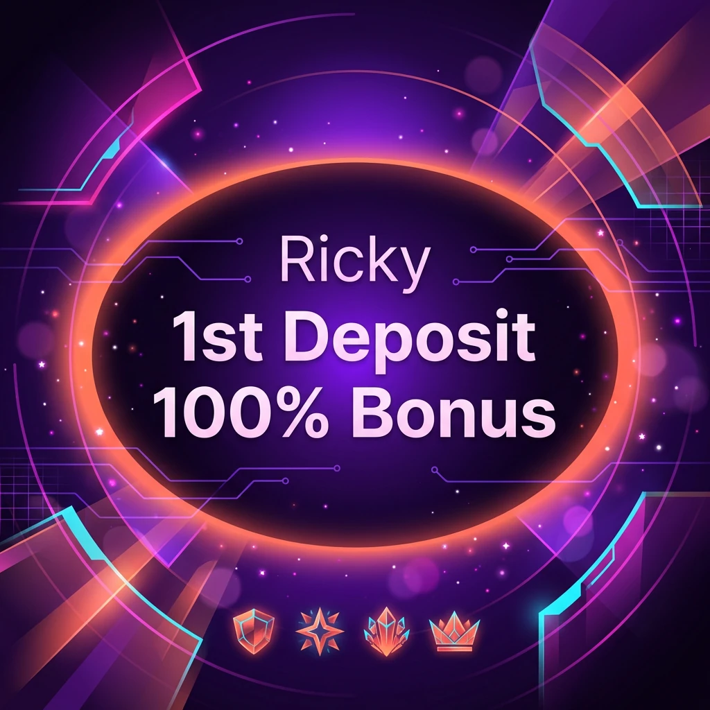 Ricky 1st Deposit 100% Bonus